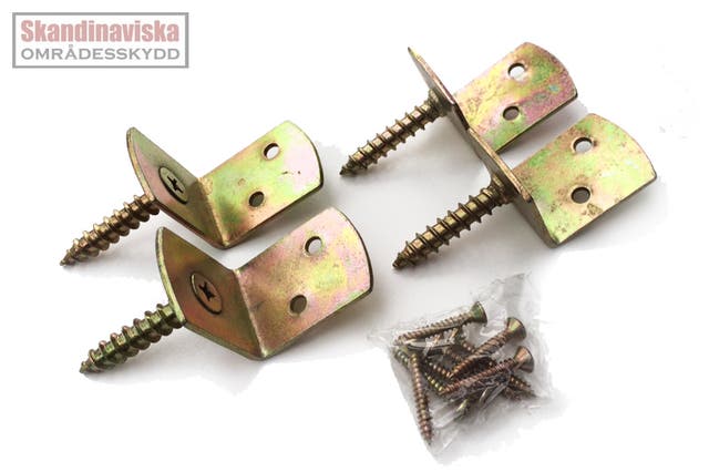 Vinkeljärn för staket, 4-pack