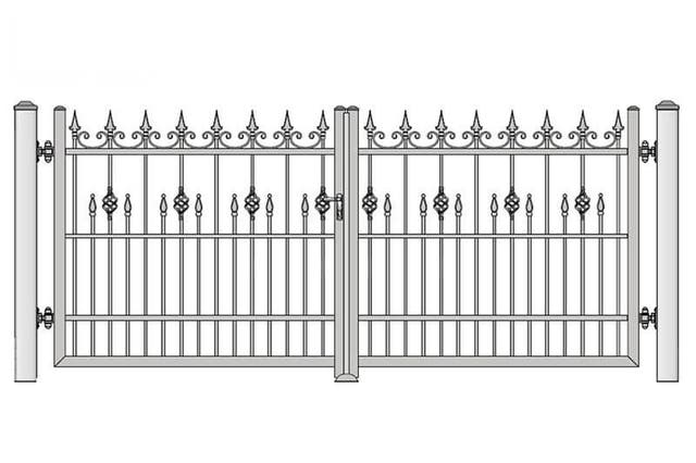 Smidesgrind dubbel AW10.33 - 1000x3000mm