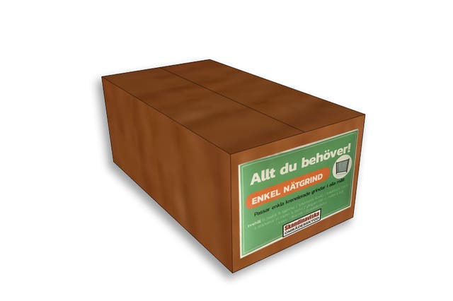 Detaljsats enkel nätgrind