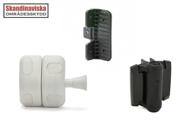 Grindlås för inomhusgrind - komplett/vit